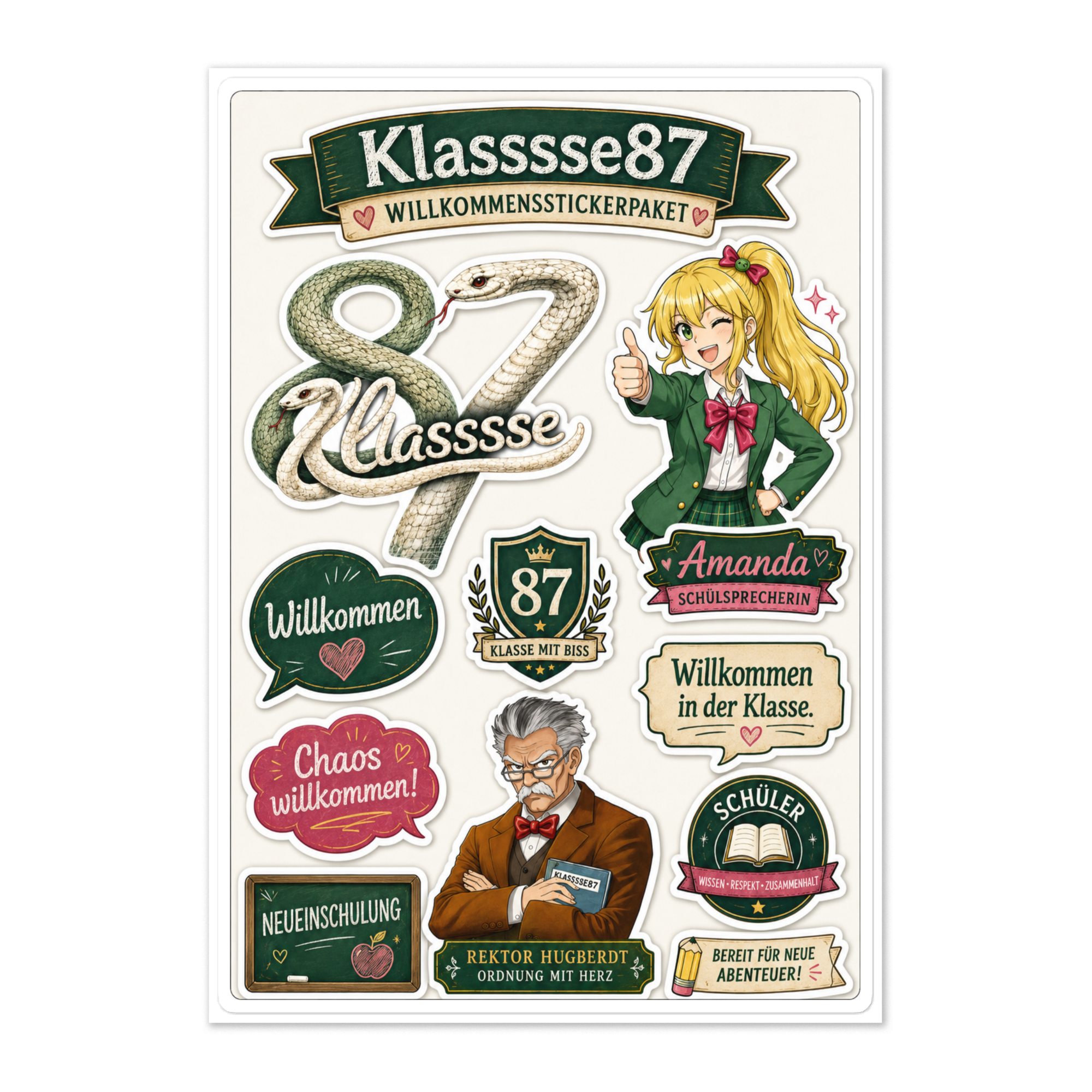 Klasssse87 Stickerbogen