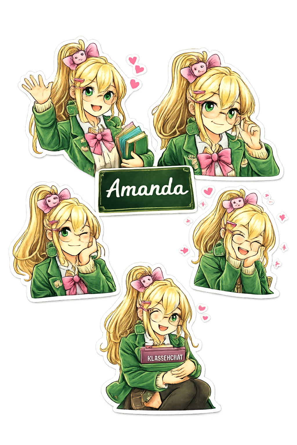Amanda Sticker-Set